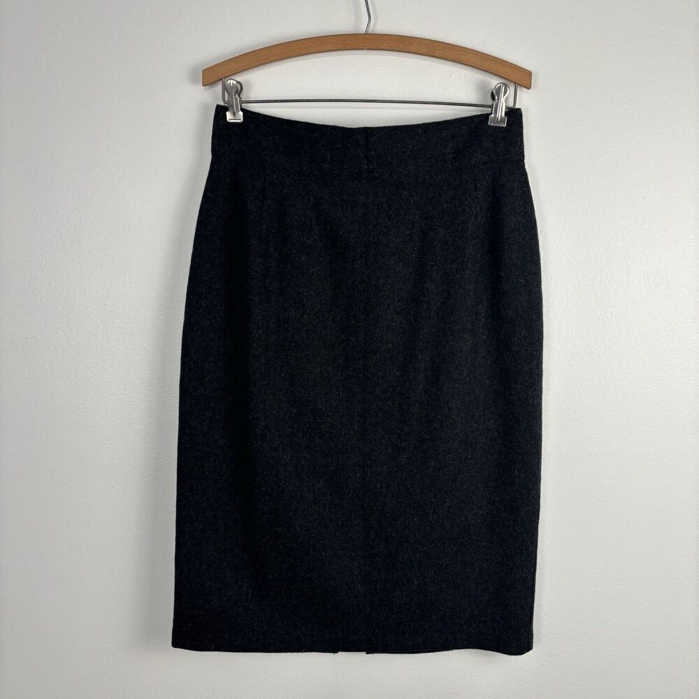 VTG Clothes Circuit Womens M 100% Wool Lined Made in USA Gray Pencil Skirt READ